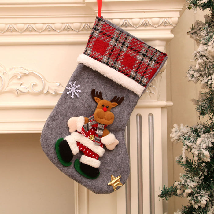 Wholesale Christmas Stockings Christmas Gift Bag Christmas Small Stockings Pendant Christmas Tree Hanging Ornament Bag