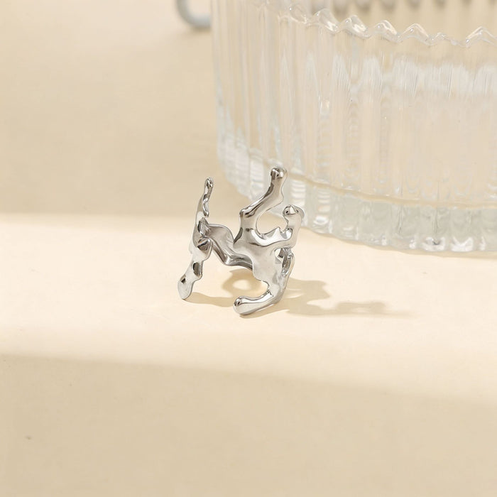 Wholesale Ocean Series Fresh Coral Open Stainless Steel Ring