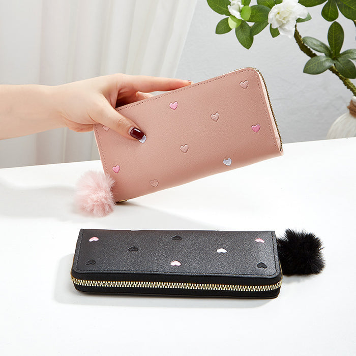 Wholesale Single Zipper Multifunctional Long Wallet for Women JDC-WT-QJR012