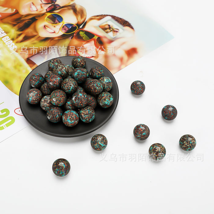 Wholesale 50pcs Leopard Print Silicone Beads JDC-BDS-HongZhou021