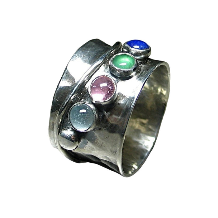 Wholesale Fashionable wide-faced colorful ring