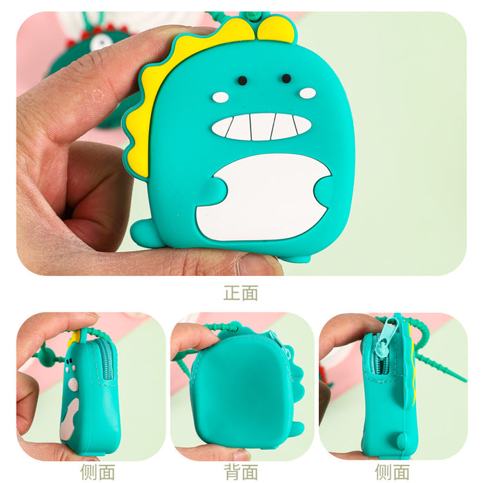 Wholesale Creative Dinosaur-shaped Coin Purse Keychain Cute Fun Portable Personality Practical Good-looking Carry-on Companion Pendant