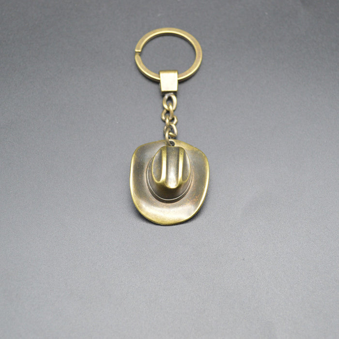 Wholesale Zinc Alloy Cowboy Hat Pendant Keychain JDC-KC-HaoXuan001