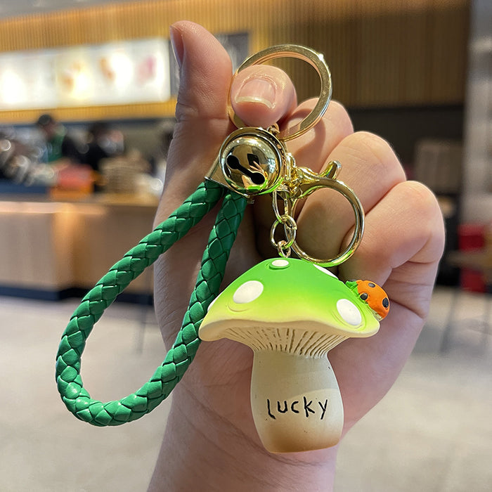 Wholesale Ladybug Mushroom Cute Keychain Resin Pendant