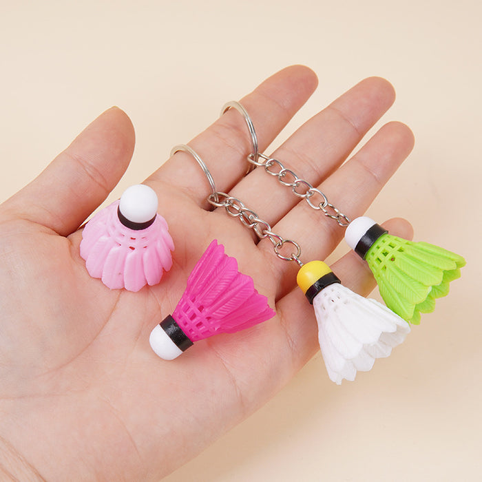 Wholesale Badminton Keychain Pendant PVC Sports DIY Accessory MOQ≥5