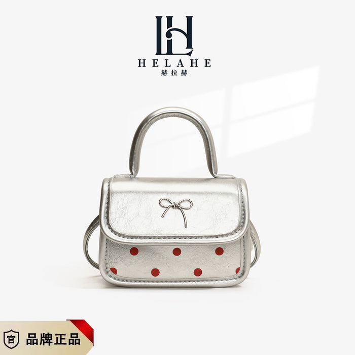 Wholesale Children's Bag Wave Point Handbag Bow Mini Parent Child Crossbody Bag Mouth Red Envelope