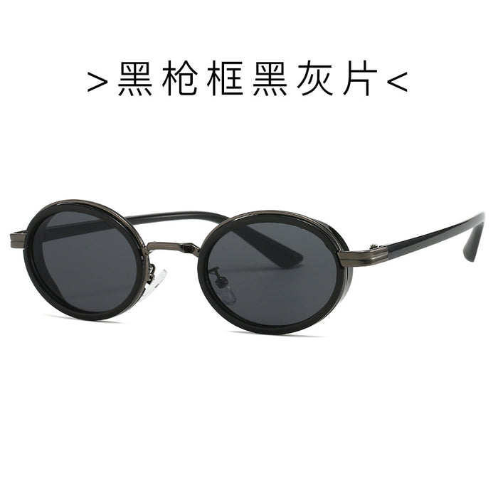 Wholesale Modern retro oval frame sunglasses punk style retro sunglasses versatile men's and women's sunglasses trend