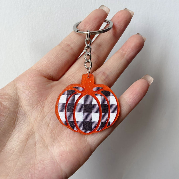 Wholesale  Acrylic Car Keychain Pumpkin  Web Poison Funny Party Favor Gift