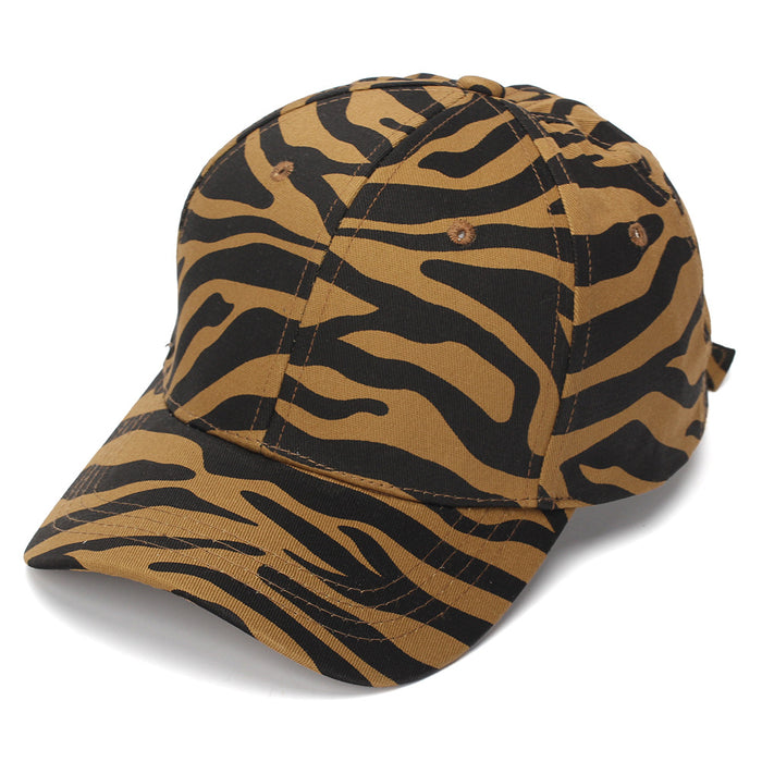 Wholesale Women' s Zebra Pattern Baseball Cap Curved Brim Sun Hat Summer Fashion