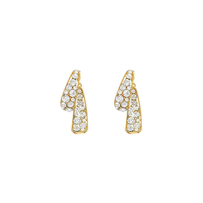 Wholesale Exquisite temperament full of diamond droplets earrings, niche design, fashionable earrings, light luxury earrings wholesale