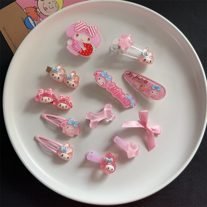 Wholesale  hairpin set  cute hello kitty hair accessories suit BB clip bangs clip