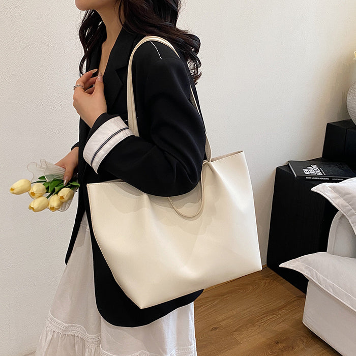 Wholesale Large underarm bag for women,  new style,  high-end solid color,  versatile handbag,  shoulder bag,  large capacity commuter tote bag