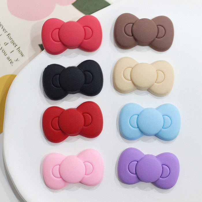 Wholesale 10pcs Cat Bow PVC Soft Adhesive Patch Mobile Phone Case Hole Slippers Accessories Water Cup Accessories