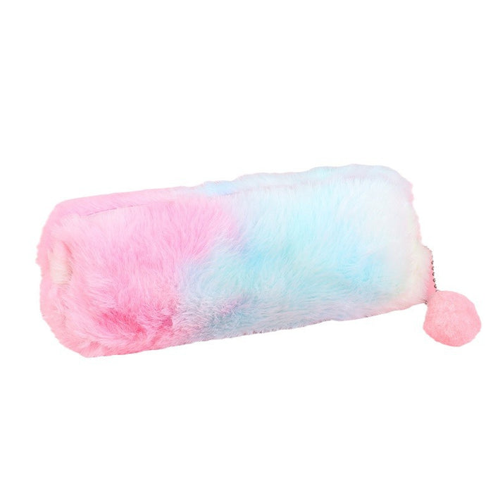 Wholesale Candy-colored cute plush pencil case