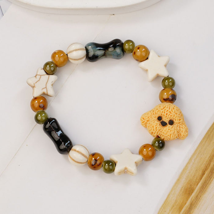 Wholesale Ceramic Bracelet Cartoon Cute Dog Versatile Bracelet Student Bracelet Wholesale