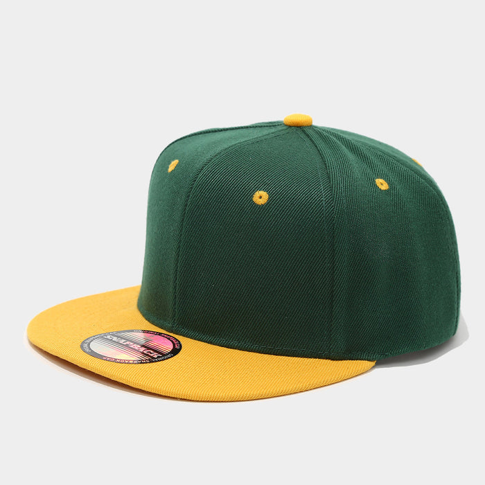 Wholesale Two-tone color block hip-hop cap unisex flat-brimmed baseball cap