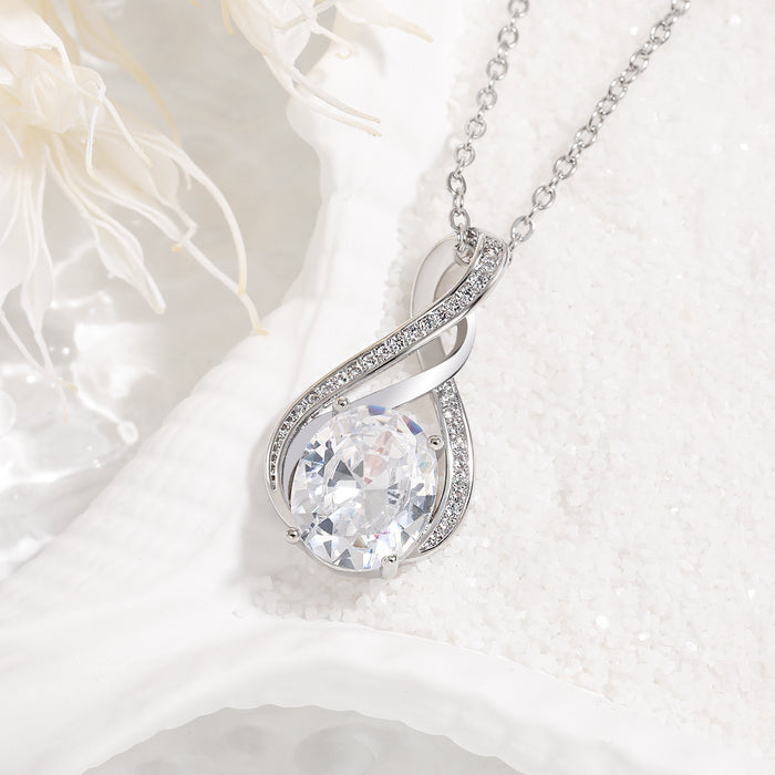 Wholesale Necklace Star Stone S-shaped Exaggerated  Color Treasure Necklace