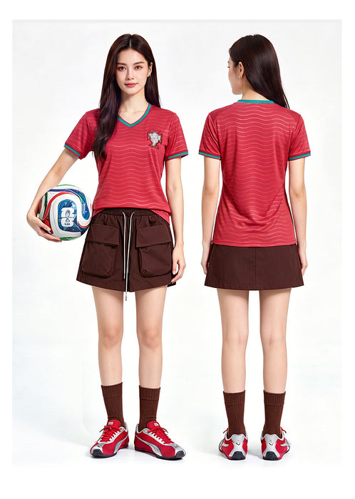 Wholesale Football Jersey Crop Top Summer Casual Sportswear for Fans Gift Boutique
