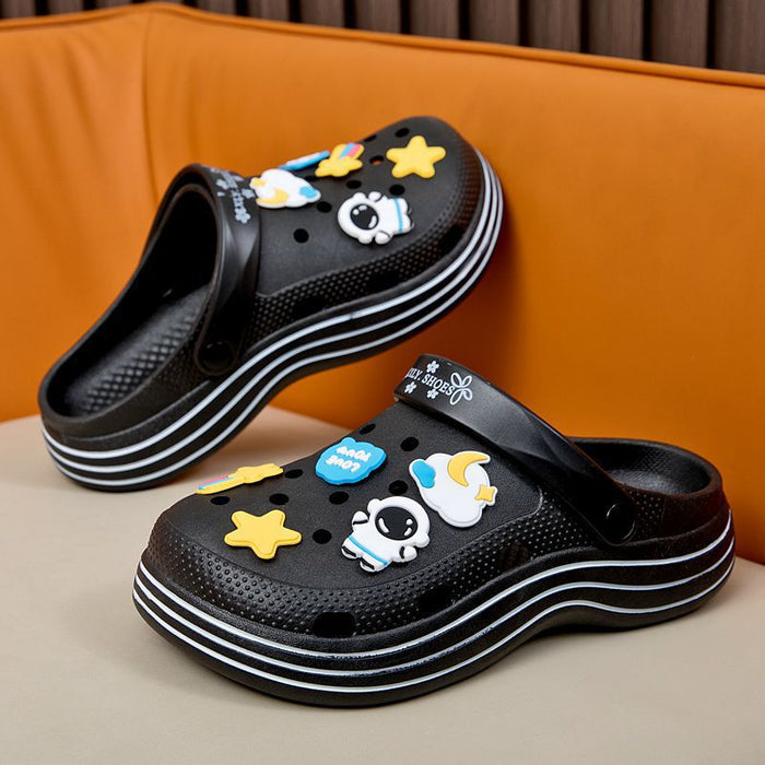 Wholesale PVC Summer Thick-soled Clogs JDC-SP-Qishang003