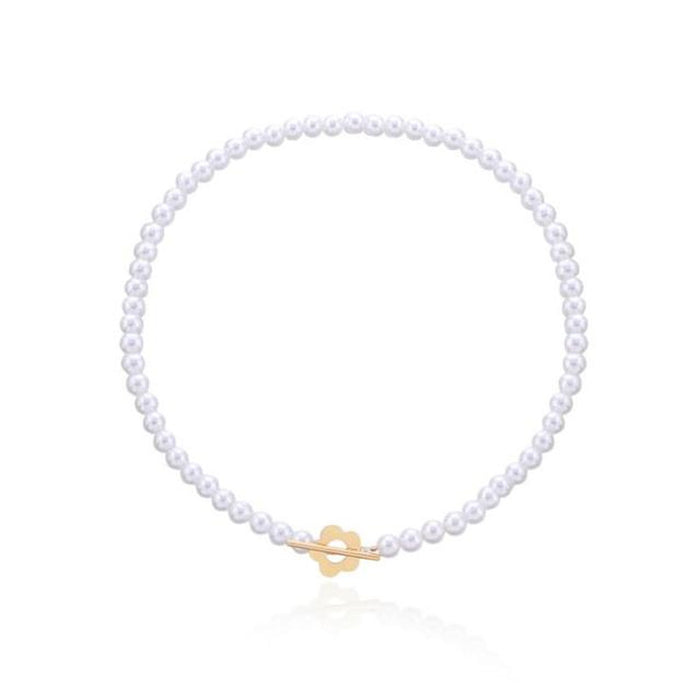 Wholesale New Jewelry Colored Crystal Glass Bead Chain OT Buckle Necklace Neck Chain Collar