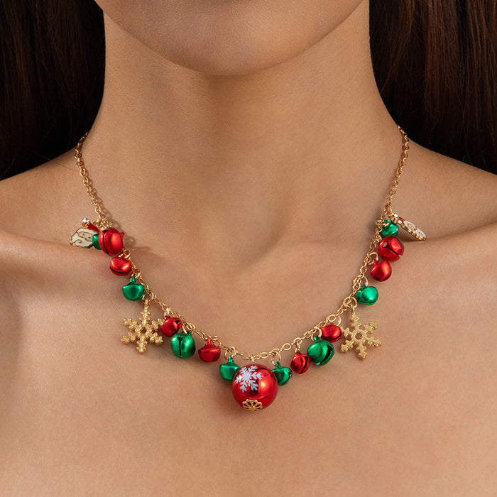 Wholesale Christmas Bell Love Drop Earring and Necklace Set Jewelry Accessory Gift MOQ≥2