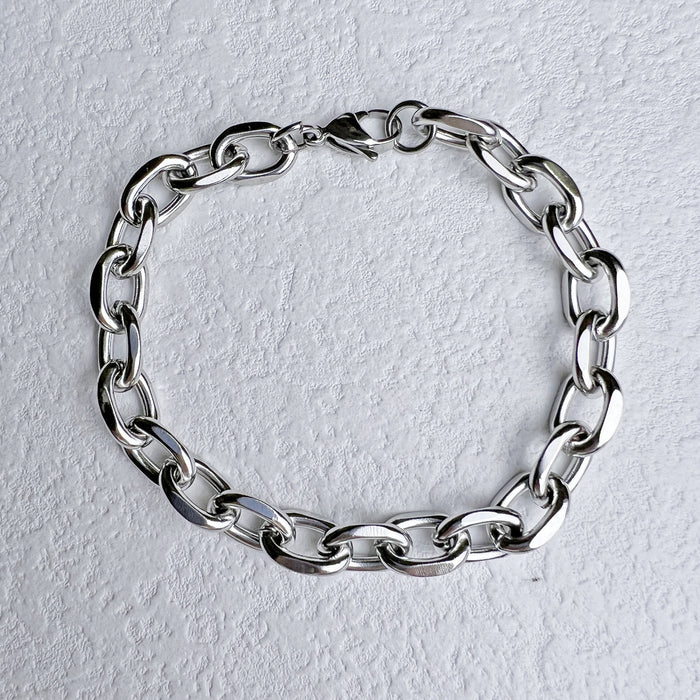 Wholesale Accessories: stainless steel jewelry,  simple thick chain,  titanium steel necklace,  bracelet,  earrings,  jewelry set