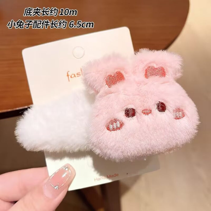 Wholesale Cute cartoon animal plush hair clips