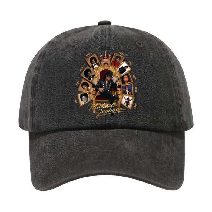 Wholesale Michael son Memorial Washed Baseball Cap Retro Embroidered Peaked Cap Trendy Everyday Gift