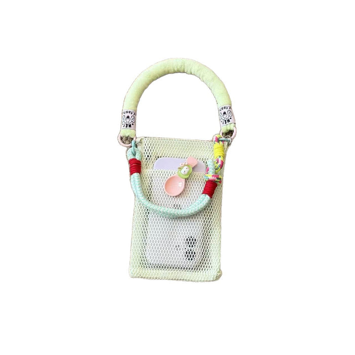 Wholesale Trendy Mesh Phone Bag Mint Green Crossbody Handbag MOQ≥2