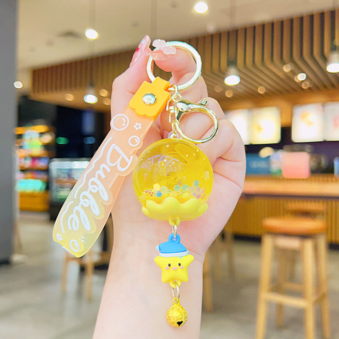 Wholesale of Oil Flowing Sand Liquid Acrylic Keychains (S) JDC-KC-YDao080