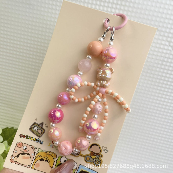 Wholesale Bracelet Decorative Pendant Mobile Phone Hanging Keychain Doll DIY Cute Bag Hanging Chain