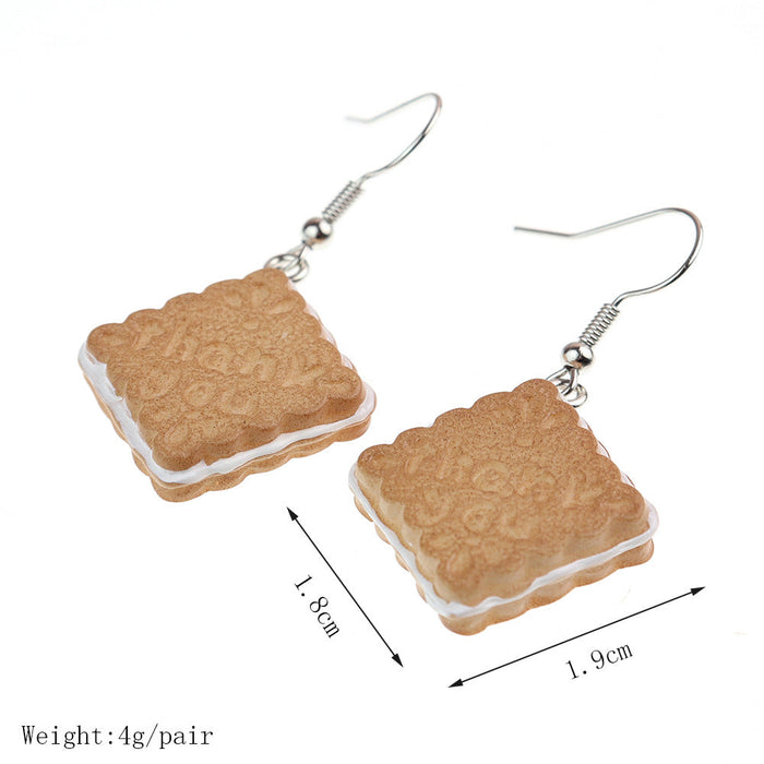 Wholesale Earrings Resin Cute Christmas Cartoon Cookies JDC-ES-niqing028