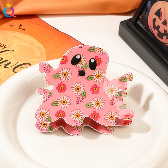 Wholesale Halloween Ghost Expression Pvc Hairpin JDC-HC-Yiyue002