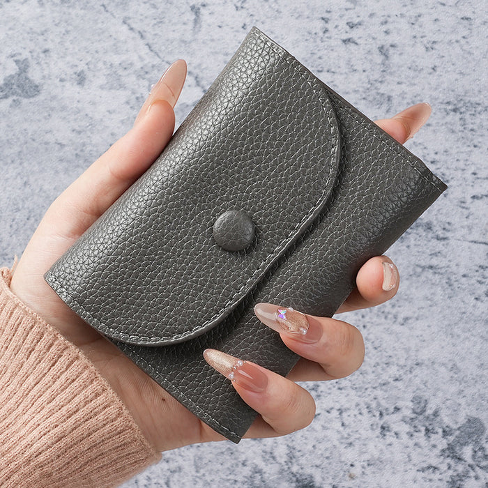 Wholesale Fashion PU Leather Wallet with Lychee Pattern Card Holder and Coin Pocket