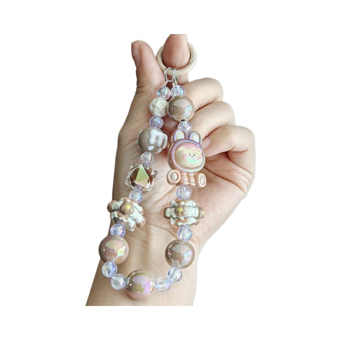 Wholesale Colorful and cute cartoon beaded keychains