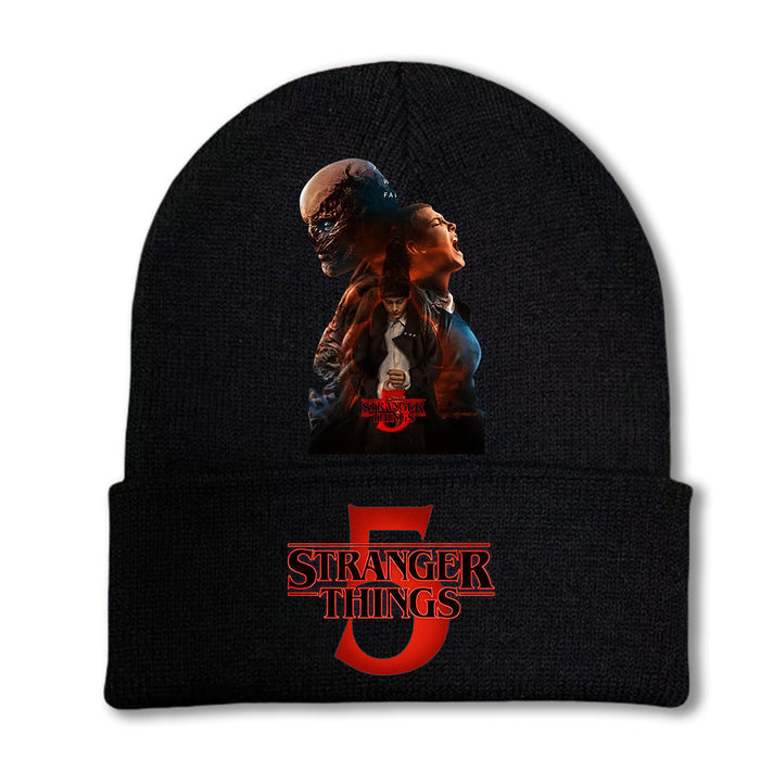 Wholesale Fashionable printed knitted hats outdoor warm hats