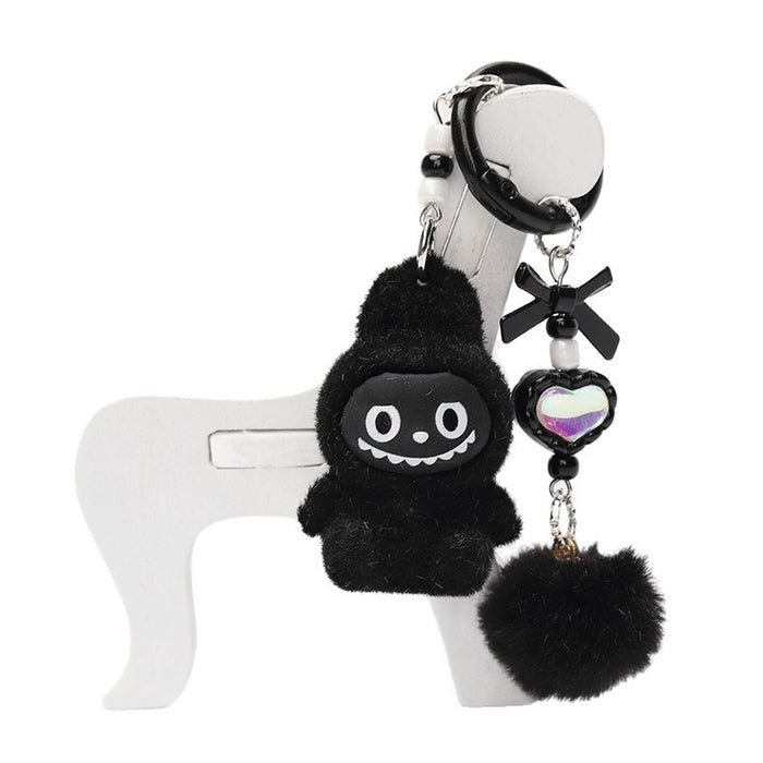 Wholesale Pure black plush doll keychain