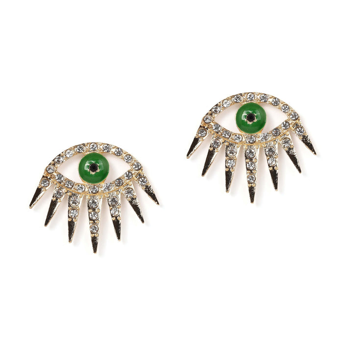 Wholesale Halloween Series Eyes Alloy Inlaid Rhinestone Earrings JDC-ES-YueLi015