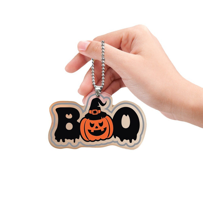 Wholesale Acrylic Pumpkin Halloween Keychain JDC-KC-LvQ002