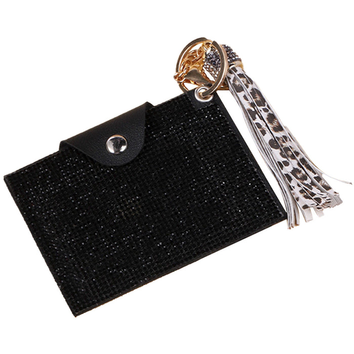 Wholesale Glass Tassel Keychain Card Holder Chic Trendy Car Key Accessory Gift For Party Boutique Resale