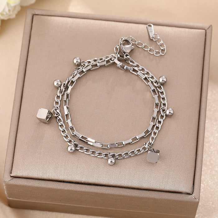 Wholesale Diamond Titanium Steel Bracelet JDC-BT-YinY021