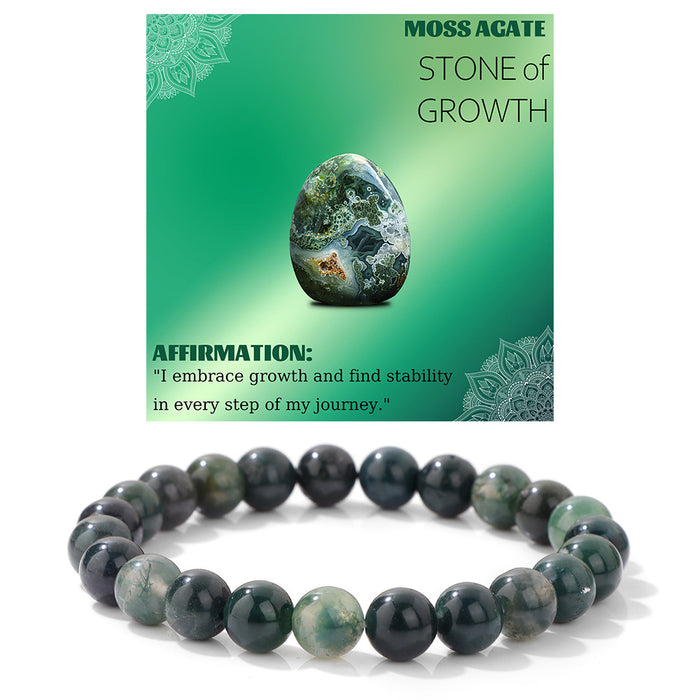 Wholesale 8mm stone bead bracelet with elastic cord a new design for couples