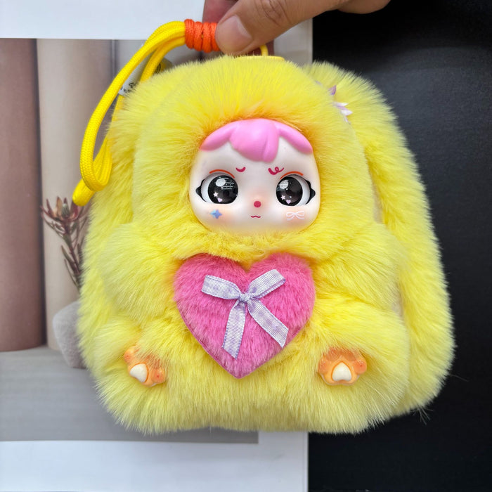 Wholesale 10pcs Rabbit Fur Cute Bunny Plush Pendant Doll