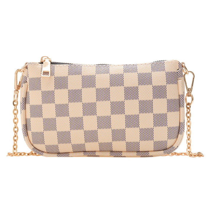 Wholesale Shoulder Bag PU Children's Simple Plaid Chain Diagonal Span JDC-SD-GanD001