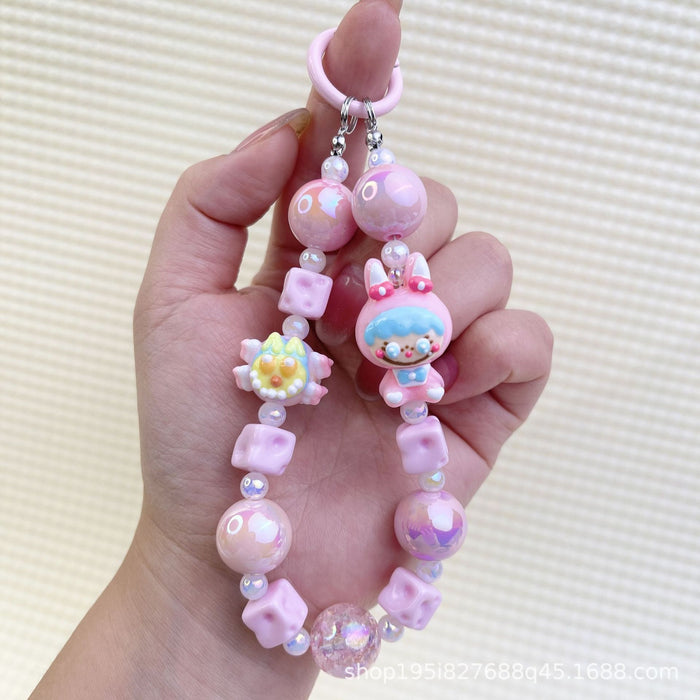 Wholesale Creative Cartoon Hand-painted Beads Mobile Phone Hanging Chain Bag Decorative Pendant DIY Accessories for Girlfriends