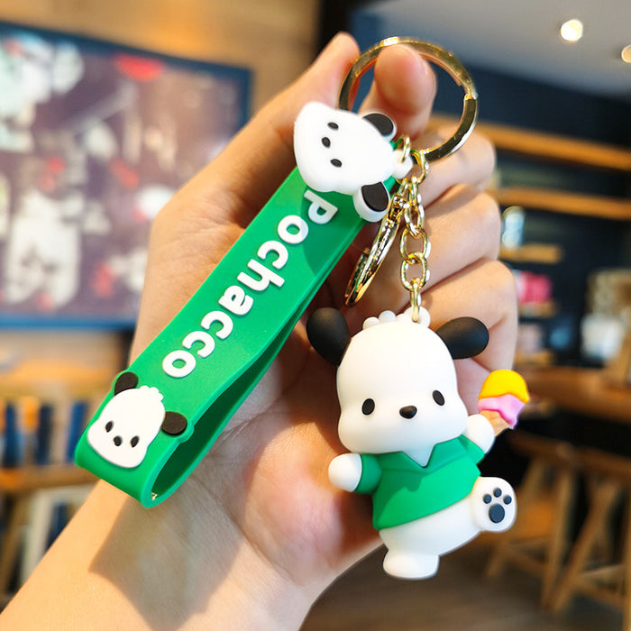 Wholesale Cartoon Silicone Doll Keychain JDC-KC-Tingm290