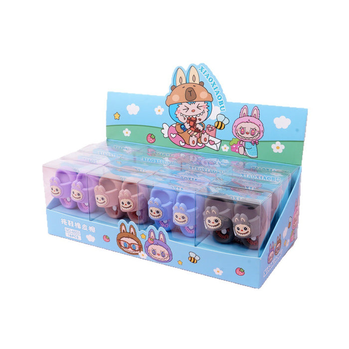 Wholesale Cute Slipper Eraser 2-Pack Fun Creative Mini Pencil Eraser for Students Casual Stationery
