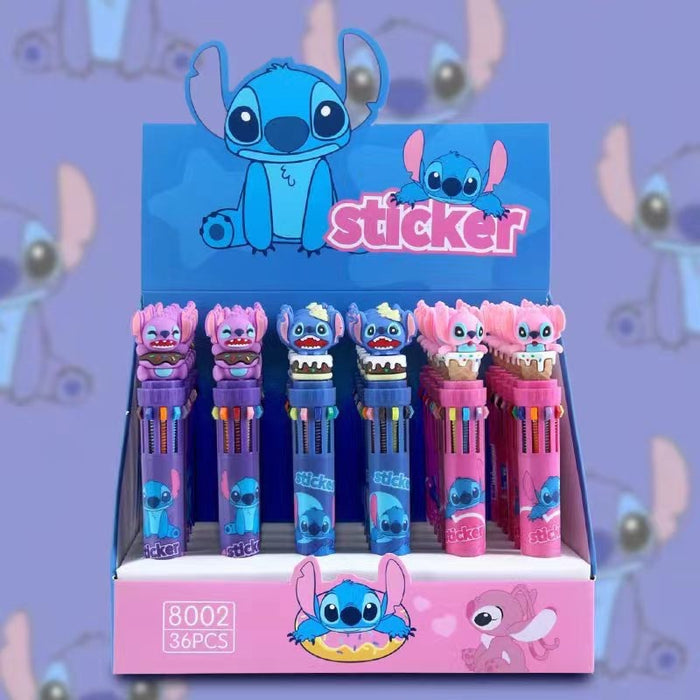 Wholesale 36pcs Halloween Soft Rubber Grip 10-Color Ballpoint Pen Set Cartoon Design