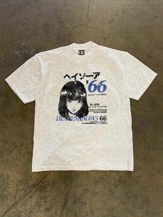 Wholesale Oversize Cartoon Girl Printed Couple Loose Short-sleeved T-shirt