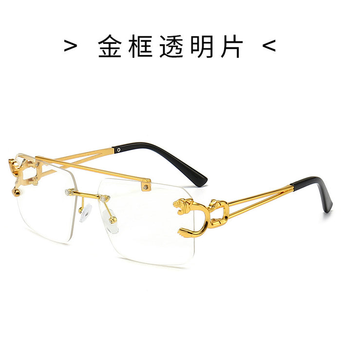Wholesale Sunglasses Square Personalized Metal Frameless Glasses Fashion Sunglasses